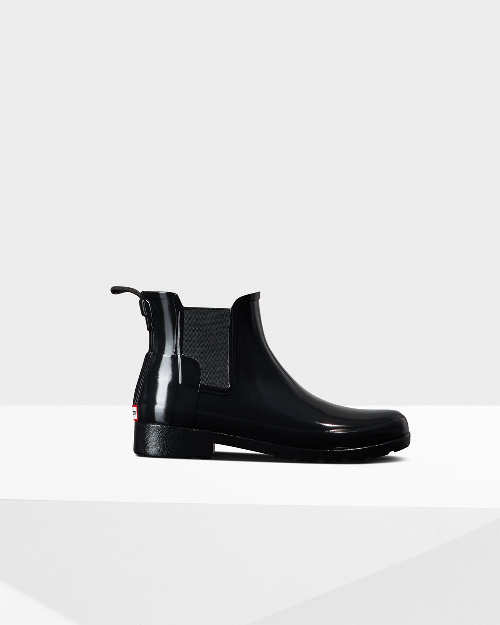Botas Chelsea Hunter Feminina Pretas - Refined Gloss Slim Fit - 24EWCRNQV